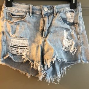 Ripped Denim Shorts